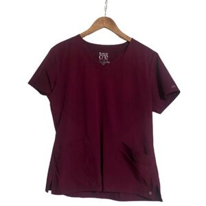 Burgundy Short Sleeve Women's Scrub Top by Barco One
